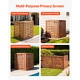 thumbnail image 5 of VEVOR Wood Privacy Fence, 32 x 38 inch Air Conditioner Fence, 3 Panel Solid Outdoor Wood Privacy Screen with Adjustable Angle, Hinge-Reinforced Structure, Trash Can Hider Fences for Garden, Yellow, 5 of 9