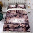 thumbnail image 4 of Diarios de un Vampiro Conjunto de sábanas temático, trío de piezas, cómodo y amigable con la piel, diseño único, regalo de decoración para el hogar para familiares, amigos y fans,173cm *218cm, 4 of 6