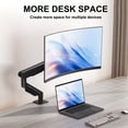 thumbnail image 5 of RmagineX Single Monitor Arm Desk Mount, Adjustable Gas Spring Monitor Stand for 17-32 Inch Screen, VESA Mount, Holds Up to 22lbs, Black, 5 of 8