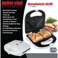 thumbnail image 2 of Panini Contact Grill, White - Nonstick Cooking Plates, Stay Cool Exterior, Grilling Grooves, 2 of 3