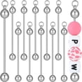 thumbnail image 1 of Beaded Key Chain Blank Beaded Keychain Making Supplies Beaded Metal Bar Chain for Pendants DIY Crafts Jewelry, 1 of 6
