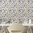 thumbnail image 2 of Ambesonne Japanese Peel & Stick Wallpaper for Home, Cherry Blossoms Asian, 13"x72", Earth Yellow and Slate Blue, 2 of 5