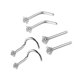 thumbnail image 3 of Anillos de nariz en forma de sacacorchos Yinane Acero inoxidable Juego de 6, 3 of 8