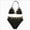 Black, variant on Girl's Swimsuits 2 Piece Halter Triangle Bathing Suits Seashell Boho Bikini Set Swimwear (Blue,11-12 Y)