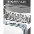 thumbnail image 5 of Black Pine Tree Body Pillow Covers, Vintage Watercolor Botanical Soft Bed Throw Pillowcases Breathable Cooling Long Lumbar Body Pillow Sham Cover for Bed Sofa 20''x54'', 5 of 7