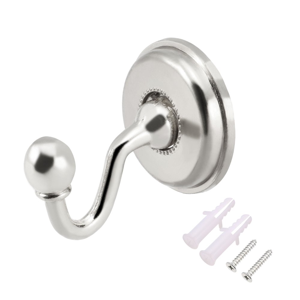 Curtain Drapery Holdback Wall Mounted Hooks for Window Silver 56mm X