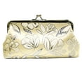 thumbnail image 7 of SPRING PARK Canvas Floral Coin Purse Kiss Lock Change Purse Vintage Trinkets Pouch Long Wallet Clutch Bag, 7 of 7