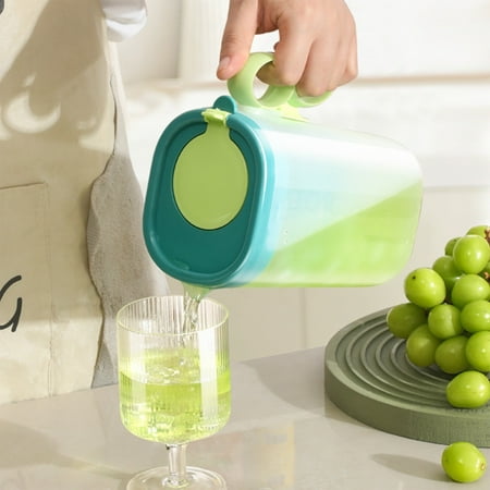 

Plastic Pitcher with Lid Refrigerator Cold Kettle Household Cold Water Cup Large Capacity High Temperature Water Storage Summer Drink Bucket Cold Kettle Cold Kettle 1.55L