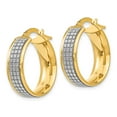 thumbnail image 2 of 14k Gold Glimmer Hoop Polished Earrings, 2 of 2