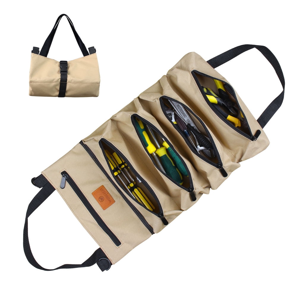 Electric Tool Bag Multifunction Socket Oxford Roll Pouch Shoulder Bag 3 