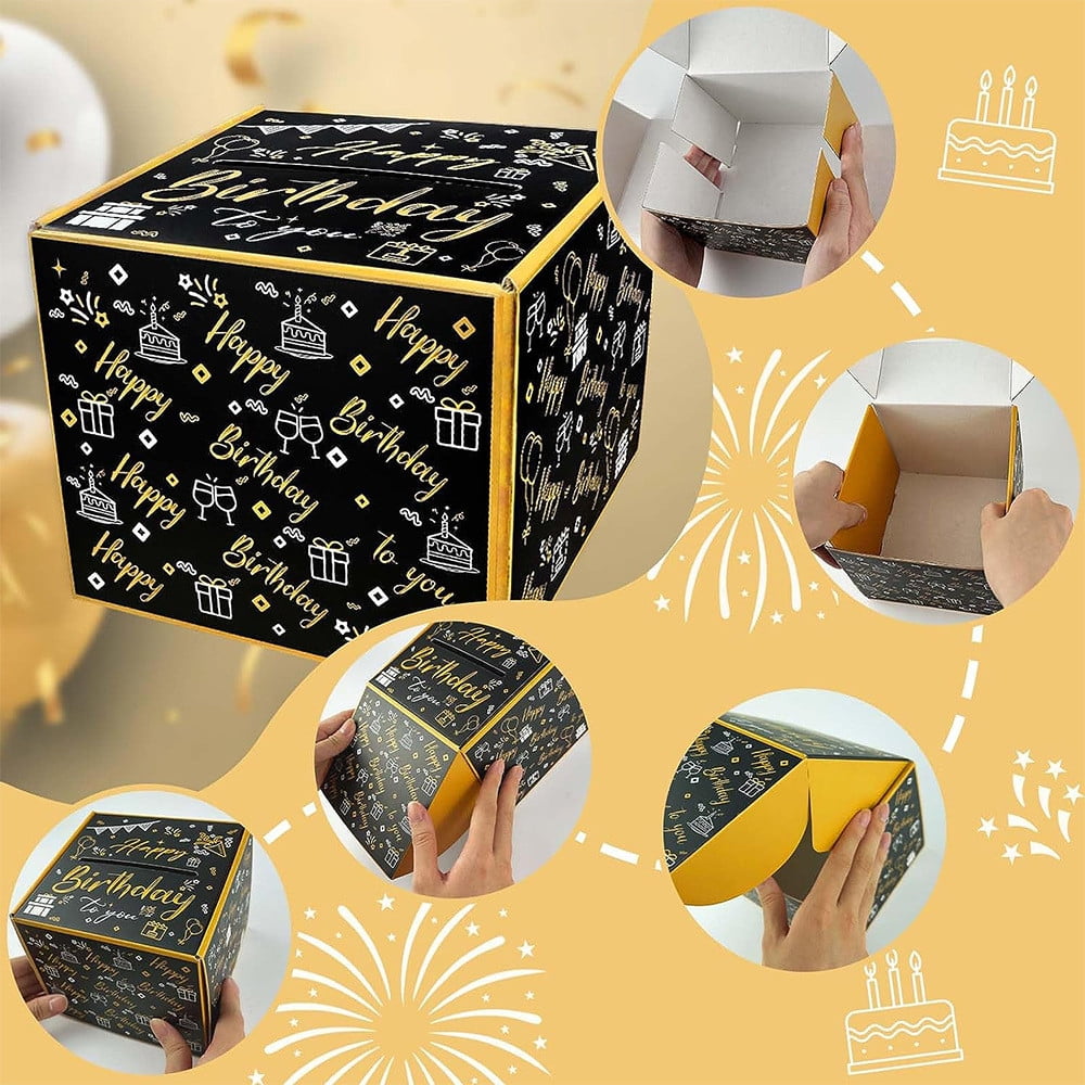 monyhorse × VERDY GIFT BOX PIMOXV Cardboard Money Box for Cash Gift, Happy Birthday Day