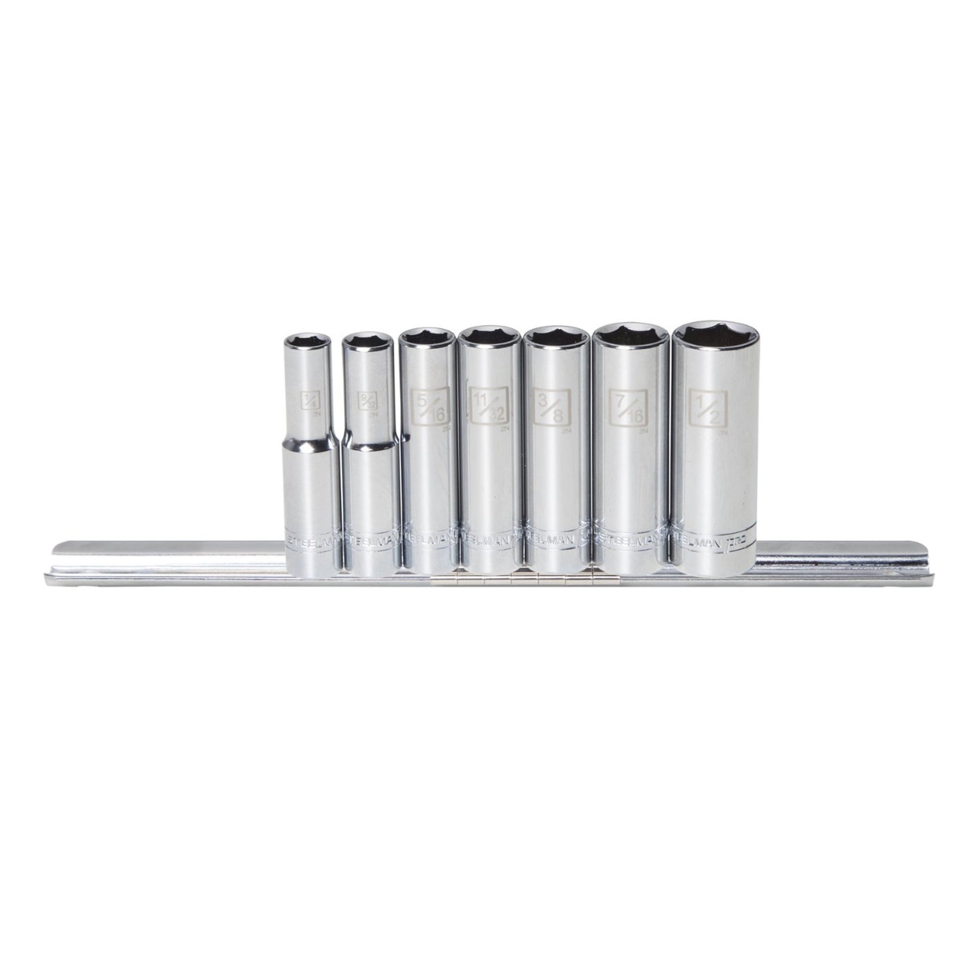 Steelman Pro 7 Piece 1/4 in. Drive Deep Well Socket Set SAE 78520