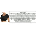 thumbnail image 3 of Women Open Back Tee Crop Tops with Removable Pad Workout Backless Gym Shirt Bra Backless Out T Shirt Top,S-XL, 3 of 7