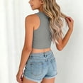 thumbnail image 4 of Fesfesfes Girls Ribbed Knit Sleeveless Sports Tank Top Breathable Round Neck Camisole for Kids Tweens Soft Stretchy Summer Active Wear Play Outfit Everyday Casual, 4 of 6