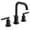 Matte Black, variant on Moen Gibson Two-Handle High Arc Widespread Modern Bathroom Sink Faucet for 3-Hole Setups with Valve Included, Matte Black
