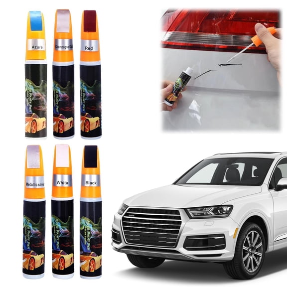 CoreLiving Black Car Touch Up Paint Pen - Automotive Scratch Remover for Vehicles - Glossy Finish Repair Marker for Paint, Clearcoat, and Chips - 1-Pack