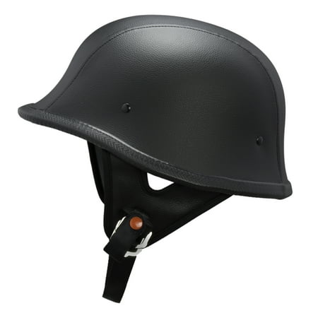 Lunatic German Style Shorty Helmet - DOT Approved - Adult Motorcycle Half (Best Dot German Motorcycle Helmet)