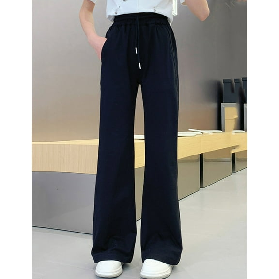 Girls'Fashion Jeans Denim Elastic Wasit Wide Leg Denim Pants for Teens Justice Girls Clothing 13-14Years Girls Fashion