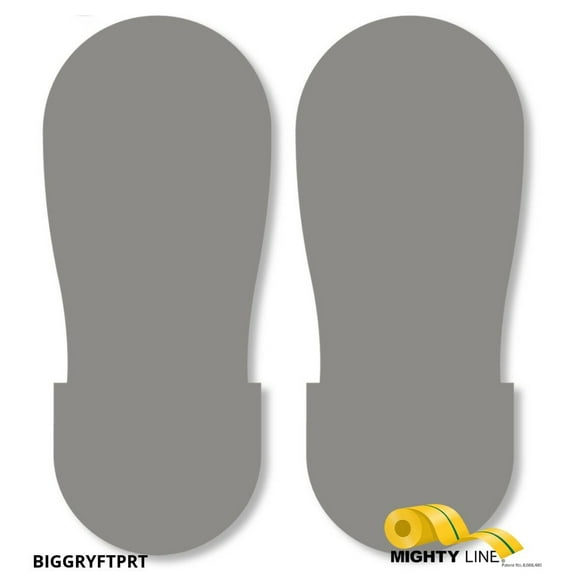 Mighty Line GRAY BIG Footprint - Pack of 50
