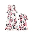 thumbnail image 3 of Niuer Mommy and Me Dresses Casual Floral Family Outfits Summer Matching Flower Maxi Long Dress Sundress, 3 of 7