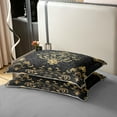 thumbnail image 4 of Manfei Gold Baroque Damask 100% Cotton Duvet Cover Twin Size, Hippie Flower Floral Comforter Cover, Vintage Victorian Bed Cover, Breathable Bedroom Decorative, Reversible 2 Pieces, 4 of 9