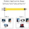 thumbnail image 5 of USB C a USB 3.1 Corto AC 10Gbps Tipo C Macho a USB 3.1 Macho Plano Flexi AC USB 3.2 Gen 2 AC Datos 100W PD AC Carga rápida, para Smartphone Tatte,Amarillo,13 cm/5.1 in ACTIVE Biensenido a ACTIVE, 5 of 5