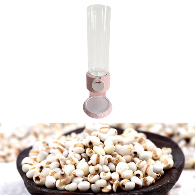 Cereal plástico multifuncional Dispensador de s secos Contenedor de Nueces de café Granos de café de arroz de Cocina Rosado Macarena Contenedor de almacenamiento de cereales