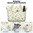 thumbnail image 2 of Tote Bag for Women - Pioneer Floral Pattern Shoulder Bag - Large Utility Work Duffle Bag with Zipper Handbag for Travel, Work, Sprots, 2 of 5