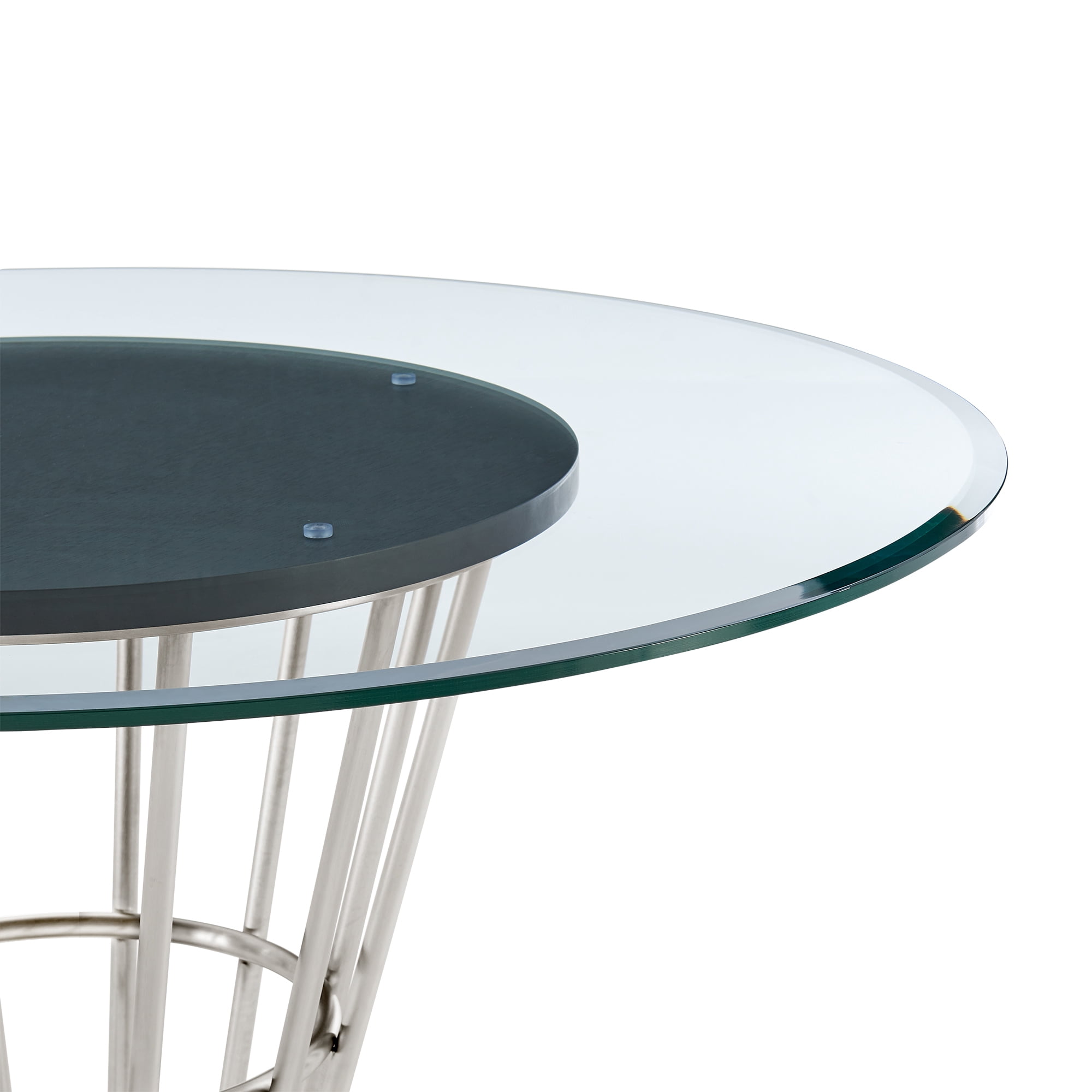 Veronica Shannon 5 Piece Round Dining Set with Charcoal Fabric