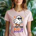 thumbnail image 5 of Boo in Booty Ghost T-Shirt | Funny Unisex Spooky Outfit, White, Size S, 5 of 6