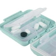 thumbnail image 2 of Unique Bargains 1 Pc 6 Grids Independent Double Layer Pill Case Detachable for Travel Blue, 2 of 6