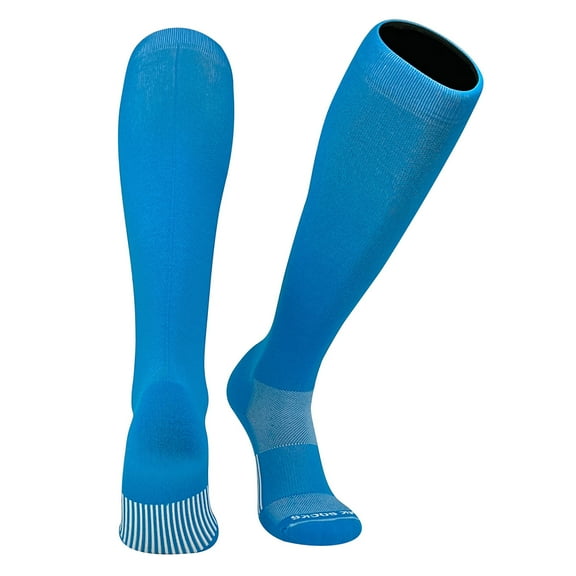 Mk Socks Elite Legend Knee-High Long Sports Socks (XS, Neon Blue)