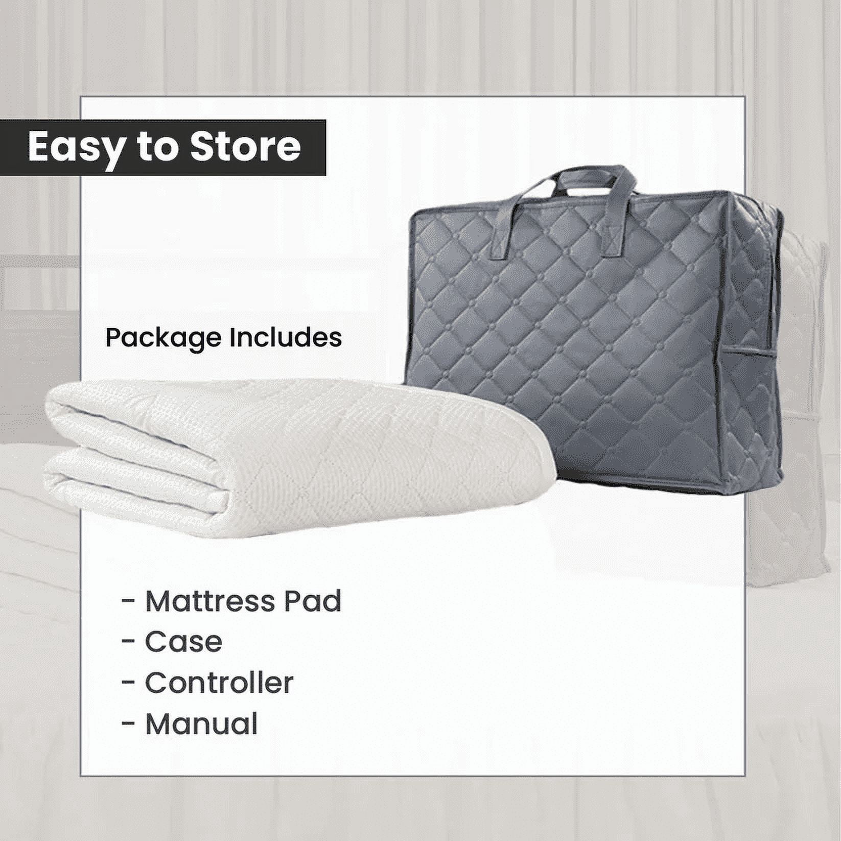 ILWOUL Large Washable Electric Heating Pad Mat for Back Pain, Cramps Relief, Mattress. Auto 15 Hours Shut Off, Anti-Electrical Radiation, Cotton Material, UL Listed (Duo)