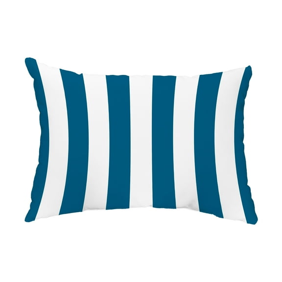 Simply Daisy, 14" x 20" pillowby Stripe Teal Decorative Stripe Outdoor Pillow