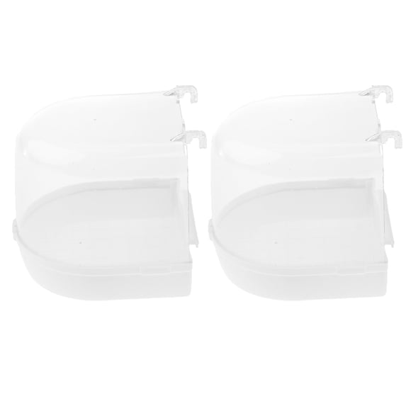 Bañera de Exterior de 2 Piezas con Clips Universales Que Se Conectan a La Mayoría de Las Jaulas para Pájaros jinwen Bañera de loro pájaro