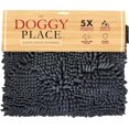 thumbnail image 1 of GFDYREE - Ultra Absorbent Microfiber Chenille Dog Bath Shammy Towel with Hand Pockets, Durable, Quick Drying, Washable, Prevent Mud Dirt (Color: Charcoal), 1 of 7