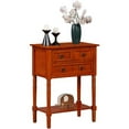 thumbnail image 3 of Convenience Concepts Kendra Three-Drawer Hall Table with Shelf in Cherry Wood, 3 of 7