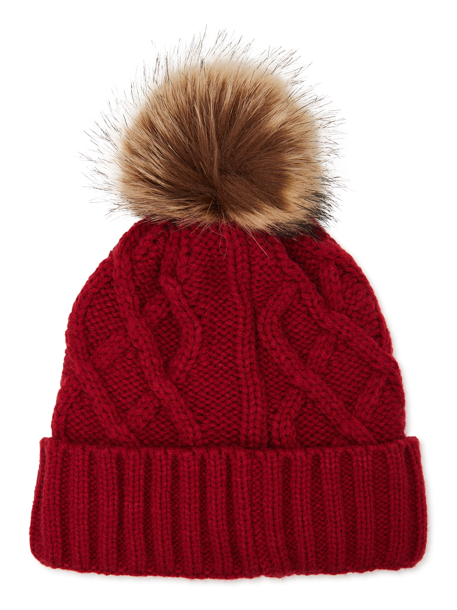 Warner Bros Harry Potter Pom Pom Cable Knit Beanie Red