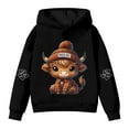 thumbnail image 3 of WAYUTE Girls Sweatshirts Boys Cow Print Cute Hooded Sweatshirt Casual Pullover Soft Jacket for Kids, 3 of 6