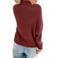 thumbnail image 2 of Bat Sleeve Women Casual Loose Knit Sweater Winter Lady Pullover, 2 of 2