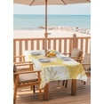 thumbnail image 2 of Outdoor Tablecloth with Umbrella Hole for Patio/Picnic/Party/Camping, Coastal Shell Yellow Waterproof Table Cloth Rectangle Table Cover Washable, Summer Ocean Shell Beach (60"x 102"), 2 of 9