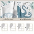 thumbnail image 3 of Blue Octopus Coastal Kitchen Window Curtains, Swag Curtains Valance for Bedroom Living Room Bathroom, Summer Beach Nautical Coral Rod Pocket Window Treatment Curtain Block Drapes 2 Panels 36"x63", 3 of 9
