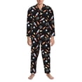 thumbnail image 3 of Fotbe Space Rocket Pijama de Hombre con Estampado de Manga Larga, Conjunto de 2 Piezas, Ropa de Dormir Suave y Cómoda con Bolsillos-Large, 3 of 7