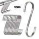 thumbnail image 1 of 12pcs S Hooks Stainless Steel Hanger Garden Plant Hanging Rack Hanging Clothes Towel Hooks Kitchen Organization Hooks, 1 of 10