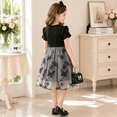 thumbnail image 4 of IPIO Girls Black Butterfly Princess Dress, Floral Tulle Party Dress for Birthday Wedding and Special Occasions, 4 of 5