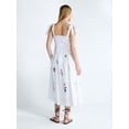 thumbnail image 2 of Free Assembly Women's and Women's Plus Embroidered Cotton Sleeveless Maxi Dress, Sizes XS-4X, 2 of 4
