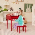 thumbnail image 2 of Costway 30-Key Classic Baby Grand Piano Toddler Toy Wood with Bench & Music Rack Red, 2 of 10