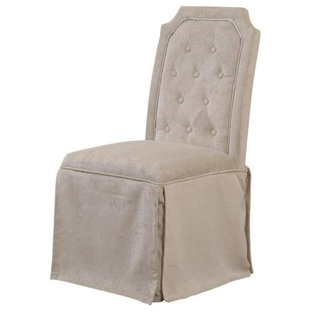 Upholstered Parsons Pleated Skirt Side Chairs