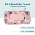thumbnail image 4 of Wildkin Original Nap Mat with Pillow for Boys and Girls, Features Hook and Loop Fastener, Roll-Up Design, Soft Cotton Blend Materials (Llamas and Cactus Pink), 4 of 9