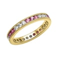 thumbnail image 2 of Karina B� Genuine Pink Sapphire Eternity Band With Millgrain, 2 of 9